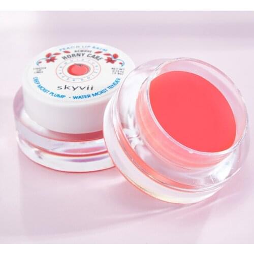 Peach Jelly Lip Mask Lip Balm Colorless Moisturizing Nourish Repair Lip Oil Soften Aging Keratin Sleeping Lips Care TSLM1