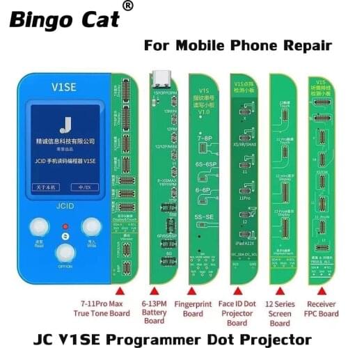JC V1S LCD Screen True Tone Programmer for iPhone 7 to 12 pro max Battery Fingerprint Battery Dot Matrix Read Write Repair Tool