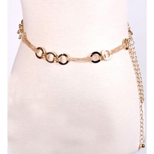 Womens Lady Fashion Metal Chain Style Belt designer belts Charm Brand Body Chain gold belts Birthday Gift for Women Belt Dress