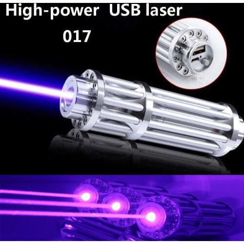 The most powerful blue laser USB rechargeable laser flashlight high-power can focus blue laser burning/candle/match/cigarette