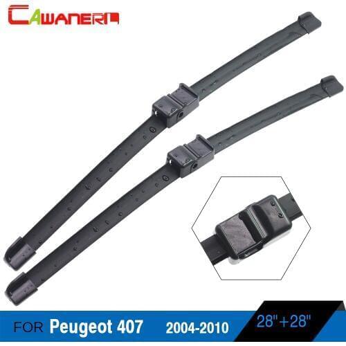 Cawanerl Vehicle Window Frameless Wiper Blades 1 Pair Car Soft Rubber Wiper Blade Windshield For Peugeot 407 2004-2010