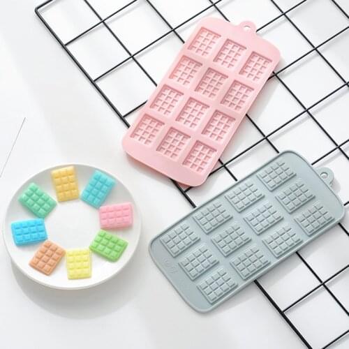 12 Grids Chocolate 3D Shape Non-Stick Silicone Cake Mold For Baking DIY Jelly Muffin Mousse Ice-creams Chocolate Tools
