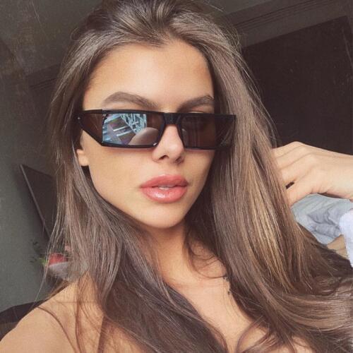 Unisex Square mirror Sunglasses Women 2019 New Vintage Female sunglasses Brand Designer trend Small Men glasses Retro Clear