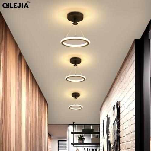 Entrance light modern minimalist small chandelier balcony corridor aisle lighting led household round bedroom Nordic aisle lamps