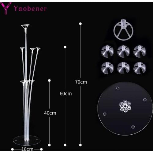 1pcs 7 Tubes Balloons Stand Holder Birthday Wedding Bachelorette Party Decorations Adult Kids Anniversary Backdrop Table Decor