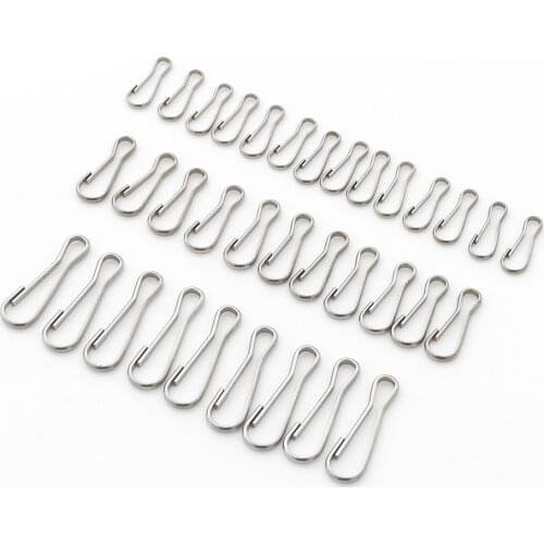 100 Pcs/ Bag Stainless Steel Clip Hook Key Chain Hardware Accessories Metal Zhu Dan Buckle