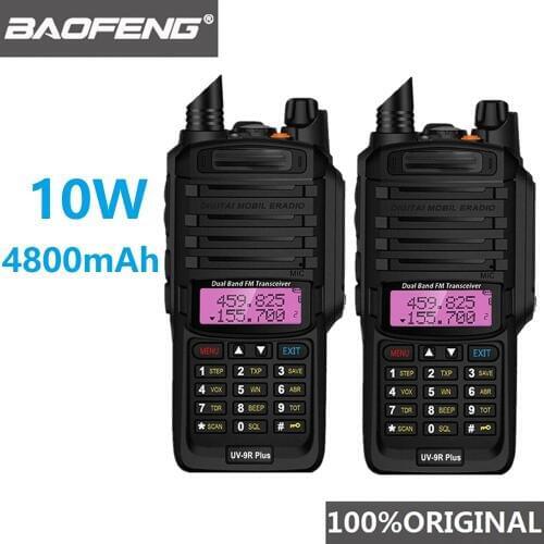 2pcs 10W Baofeng UV-9R Plus Waterproof Walkie Talkie Tolki Wolki CB Radio UV 9R Ham Transceiver Uhf Vhf Radio Hf UV9R Transmiter