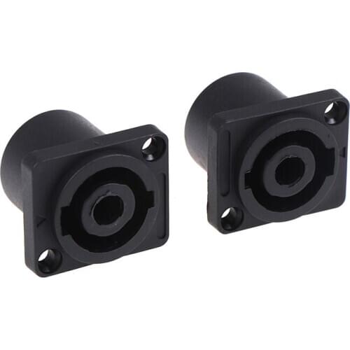 2pcs Female Jack Socket Connector Audio Loudspeaker Amplifier Converter For PA Amplifier Cable 4 Pin Speakon