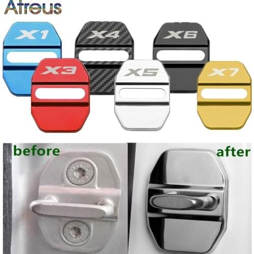 4Pc Car Decoration Styling Door Lock Cover Case For BMW X1 X2 X3 X4 X5 X6 X7 E83 G06 G05 G02 G01 F15 F16 E70 E71 F25 F26 E70 E53