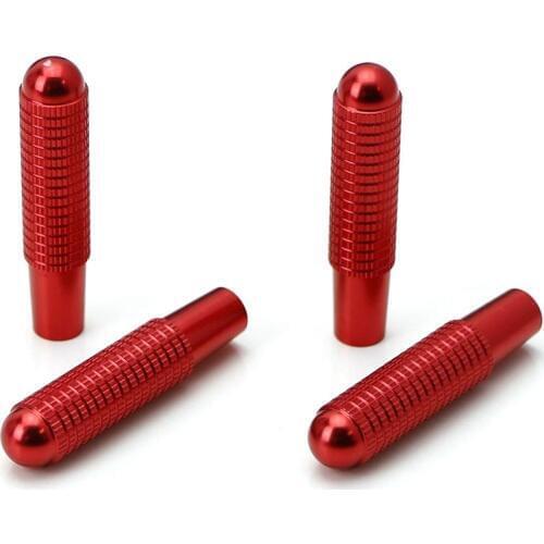 4Pcs Red Aluminum Bolt-On Replace Door Lock Knobs for Mercedes CLA GLA Class (W117 C117 X156)