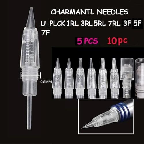 5/10pcs Disposable Screw Tattoo Needle Premium Charmant Tattoo Machine Cartridge 1R 3R 5R 5F 7F for Permanent Makeup Eyebrow Lip