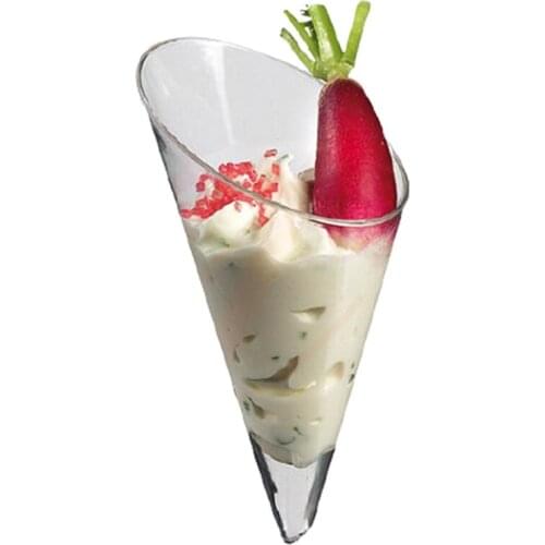 Promotion - Party Wedding Supplies, 100*60mm/45ml Plastic Capacity Tableware Dessert/Ice Cream/Cocktail Mini Cone, 20/Pack