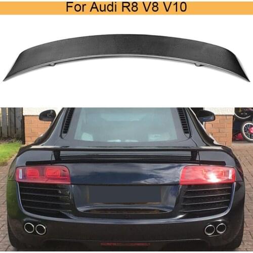 Carbon Fiber Car rear trunk Lip wing spoiler for Audi R8 GT V8 V10 2008 - 2016