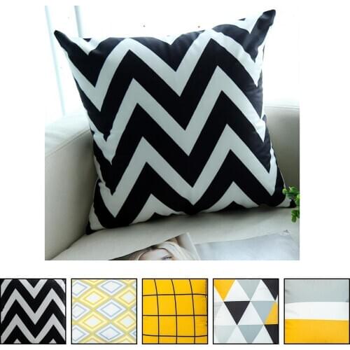 18' Geometric Pillow Case Sofa Throw Cushion Cover Suede Home Decor Style1