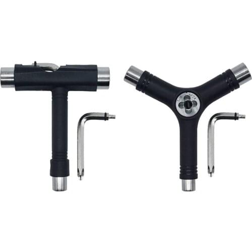 Black All-in-One Multifunctional Portable T-Tool&Y-Tool for Skateboard,Skate Tools Set of 2 pcak