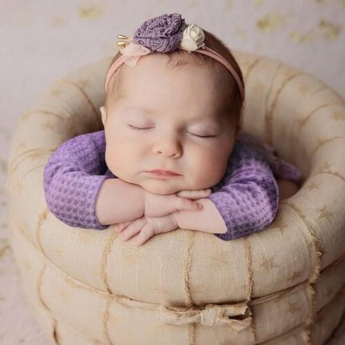 Baby Backless Bow Romper Newborn Photography Props Bodysuit Long Sleeves Jumpsuit Infants Fotografie Outfits Photo Shooting