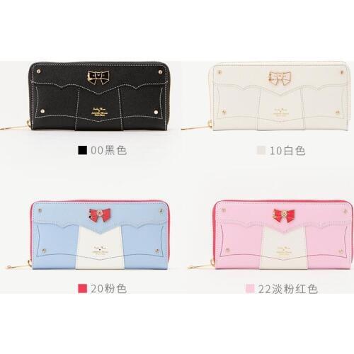 DHL 10 pieces Sailor Moon Ladies Long Zipper Female Bag Women brand Leather kawaii Wallet Purse portefeuille