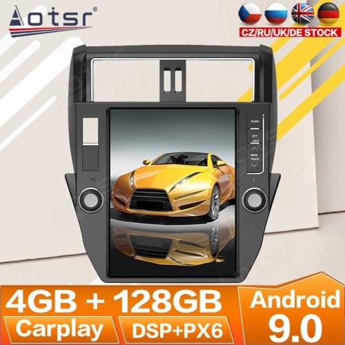 For Toyota Land Cruiser Prado 150 2014-2017Android Radio Multimedia Car Cassette Recorder Stereo Player Tesla GPS Navi Head Unit