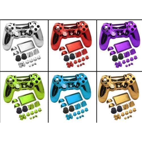 JDS040 JDM040 PS4 PRO 4.0 V2 Controller Chrome Plating Housing Shell Cover Case Button Mod Kit Replacement For Playstation 4 Pro