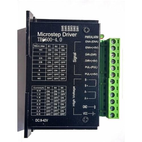 TB6600 Stepper Motor Driver Controller 9~42V 4A TTL 16 Micro-Step CNC 1 Axis