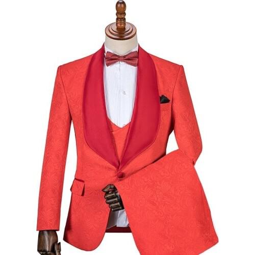 Different Colors One Blazer Button Groom Tuxedos Shawl Lapel Groomsmen Best Man Suits Mens Wedding Suits Three Pieces Suits