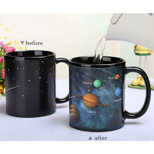 Creative Ceramic Mug Heated Water Discoloration Starry Sky Coffee Cup Milk Cup Kitchen Home Breakfast Cup Water Cup Friend Gift