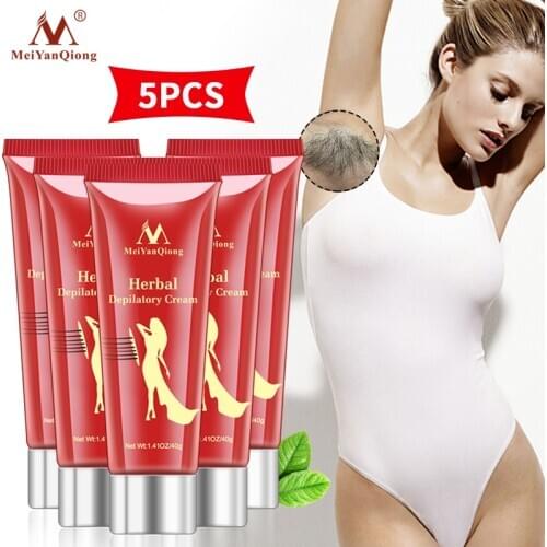 5pcs/lot Herbal Hair Removal Cream Depilatory Painless Cream Removes Underarm Leg Hair Body Care Shaving and Hair Removal
