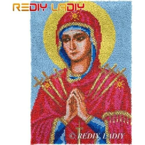 Latch Hook Rug Seven Swords Plush Wall Tapestry Kits DIY Carpet Rug Chunky Yarn Cushion Arts & Crafts Crochet Floor Mat 61*88cm