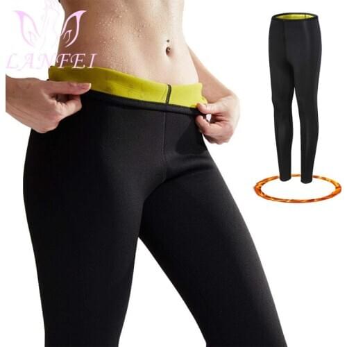 LANFEI Women Waist Trainer Slimming Pants Hot Neoprene for Weight Loss Fat Burning Sweat Sauna Capris Leggings Shapers Trousers
