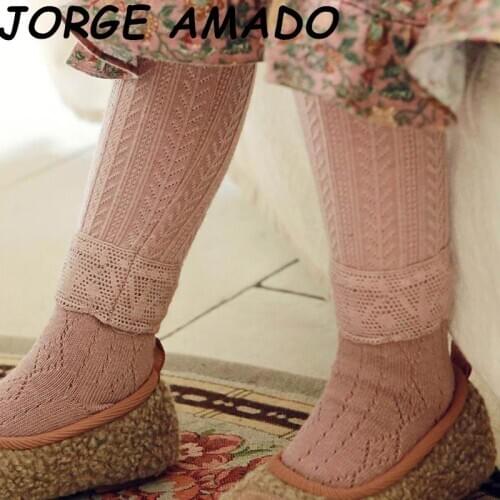 Baby Girl Leggings Autumn Winter Knitted Leggings Pants Lace Thicken Tights Children Clothes E20670