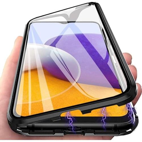 Magnetic Case for iPhone 6 6S 7 8 Plus X XS Max XR 11 12 Pro Max Cover Double Sided Tempered Glass 360° Protective Funda Coque