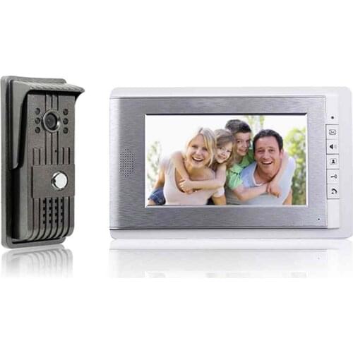 Matal Video Door Phone for villa outdoor intercom night vision 7inch indoor monitor doorbell camera 1v1 intercom system