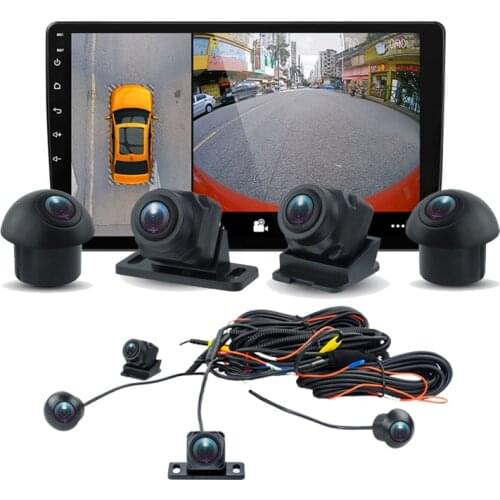360° Panoramic Camera 720P HD SONY 225 Rear/Front/Left/Right 360 Panoramic Cloth Install Necessary Accessories for Car Radio