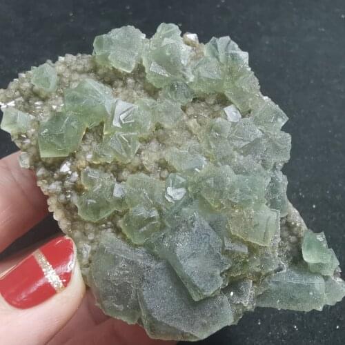 187.5gNatural rare green fluorite cluster mineral specimen healing energy CRYSTAL QUARTZ GEM home decoration ornaments