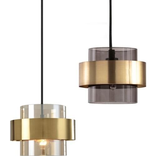 Nordic Pendant Lights Postmodern Ring Glass Hanglamp For Bedroom Dining Room Bar Decor Home Loft Gold E27 Luminaire Suspension