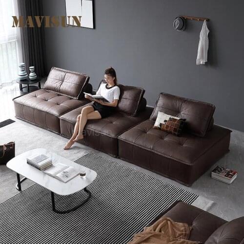 Modern Living Room Large Apartment Simple Classical Technology Fabric Sofa High-End Italian Minimalist Sofa Bed Muebles De Sala