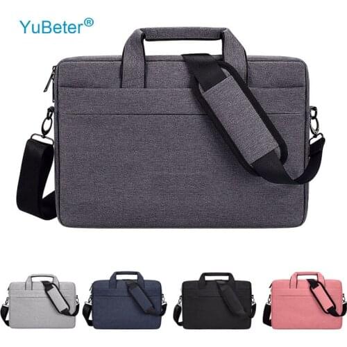 YuBeter Laptop Bag 13.3 14.1 15.4 15.6 Inch Waterproof Portable Notebook Shoulder Bag for Macbook Air Pro Xiaomi Asus HP Huawei