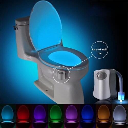 LED Toilet Seat Night Light Motion Sensor Colors Changing Light Waterproof Backlight For Toilet Bathroom Decorative Lamp Sensor
