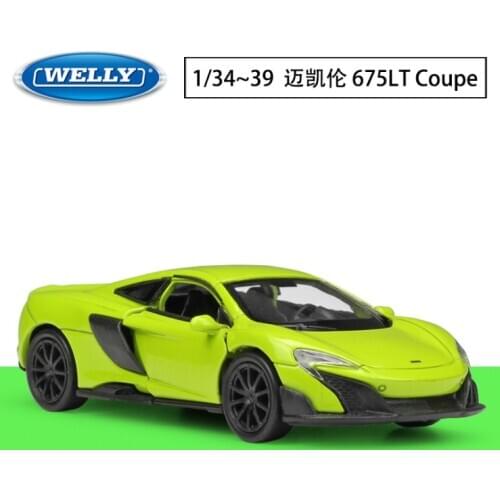 Welly1: 36 McLaren 675lt coupe alloy car model return force car childrens new year Christmas birthday gift