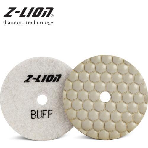 Z-LEAP Dry Diamond Final Polishing Pad Black & White Buff Disc Marble Granite Travertine Terrazzo Concrete Stone Abrasive Wheels