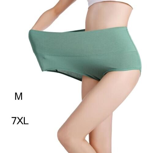Plus Size Panties Women High Waist Cotton Underwear Solid Briefs Girls Sexy Underpants Female Seamless Shorts Lingeries Lady