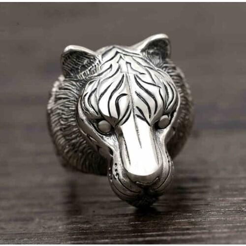 925 sterling silver King of beasts Tiger engagement Animal fashionable ring jewelry wholesale