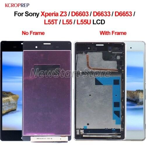 For Sony Xperia Z3 LCD Display Touch Screen Digitizer Assembly For Sony Z3 D6603 D6633 D6653 L55T L55 L55U lcd Replacement Parts