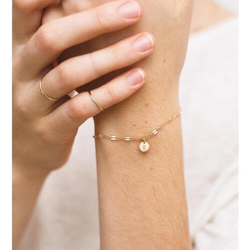 Gold Coins Bracelet Handmade Gold Filled Jewelry Vintage Letter Name Jewelry Tobilleras Pulsera Ankle Bracelet For Women