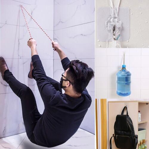 1pc Strong Transparent Self Adhesive Door Wall Hangers Suction Cup Sucker Wall Hooks Hanger For Kitchen Bathroom Accessories