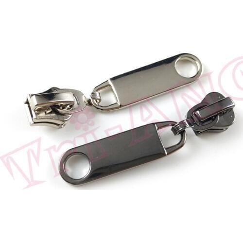 20pcs/lot, Fashion Garment Accessories Silver Black Color 5# Zipper Sliders for Metal/Resin/Nylon Zippers