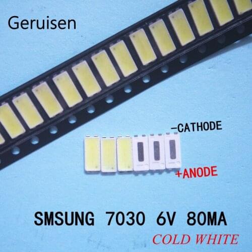 500PCS FOR Maintenance tcl LED LCD TV backlight lights with light tube 7030 6V LED strip light beads SAMSUNG