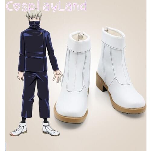 Anime Cosplay Jujutsu Kaisen Toge Inumaki White Cosplay Boots Shoes Cosplay Accessories Halloween Party Shoes Costumes