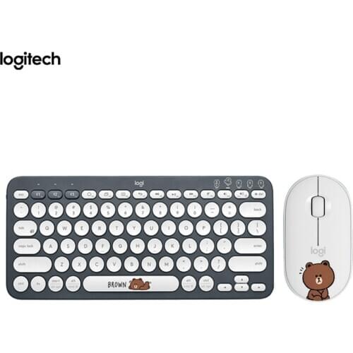 Logitech K380 Multi-Device Bluetooth Wireless Keyboard Logitech Pebble Wireless Bluetooth Mouse For Windows Pad Android IOS