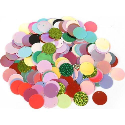 20g/bag 12/15/20/25mm Approx 120-440pcs/bag Colorful Sequins Arts Crafts Sewing DIY Apparel Sewing Fabric Sequins Accessories